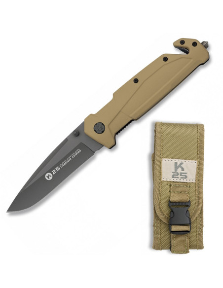 Faca de resgate revestida de titânio...