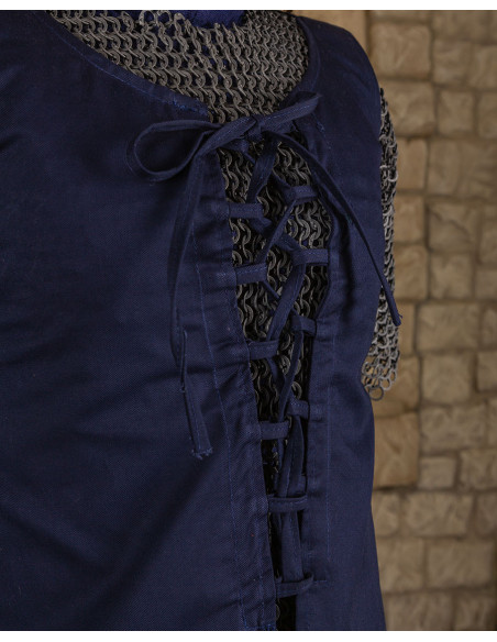 vestido sem manga azul medieval...