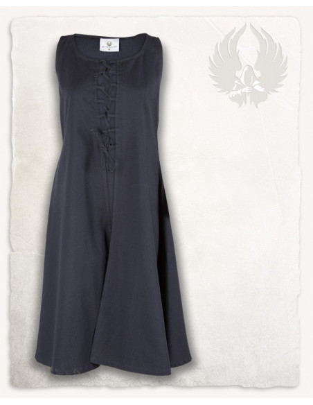 vestido sem manga azul medieval...