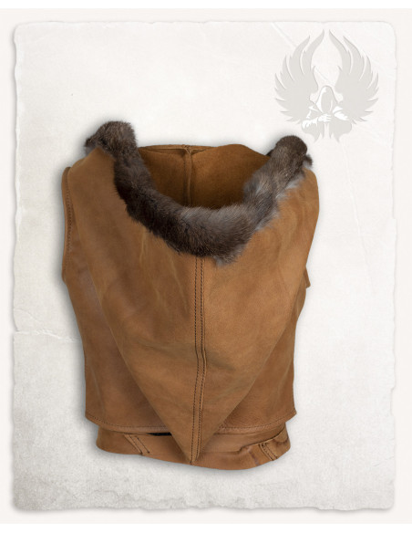 Camisola de mulher medieval com capuz...