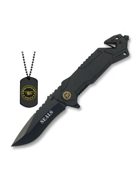 Faca de resgate SEALS com placa