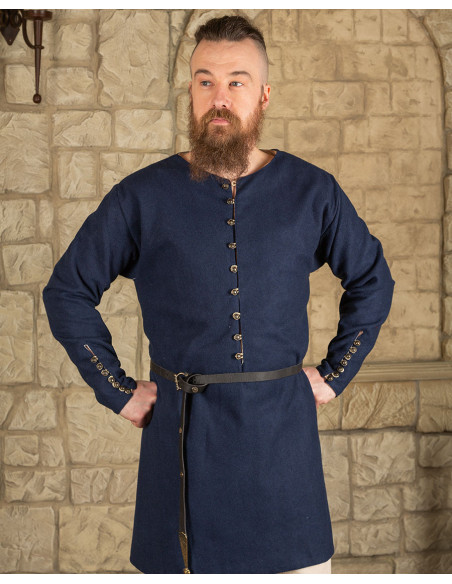 Túnica de lã azul Viking modelo Rafael