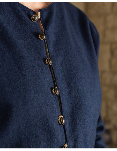 Túnica de lã azul Viking modelo Rafael