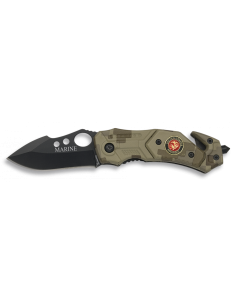 Faca de resgate US MARINES, lâmina 6 cms.