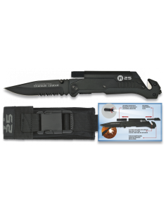 Faca de salvamento, lâmina 9 cms.