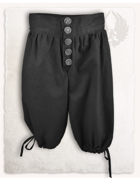 Calça pirata Tilly em algodão, preta