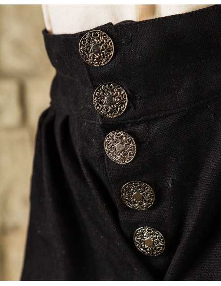 Calça pirata Tilly em algodão, preta