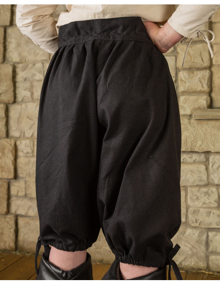 Calça pirata Tilly em algodão, preta