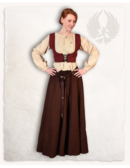 Blusa medieval creme modelo Kara