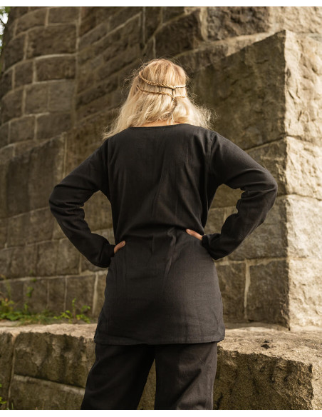 Túnica Viking modelo Tronde, cor preta