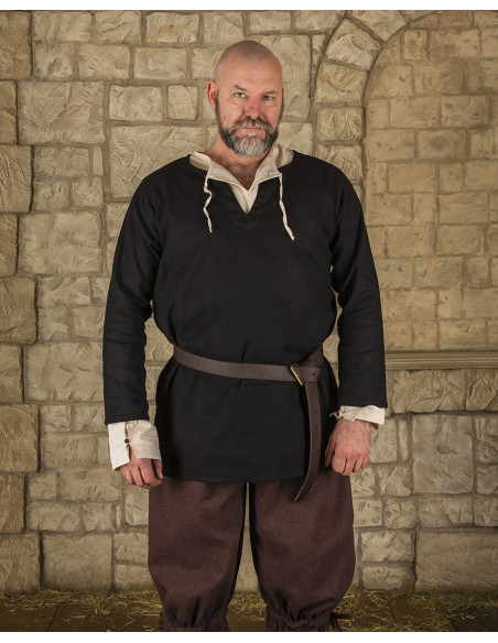 Túnica Viking modelo Tronde, cor preta