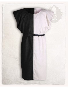 Tabardo bicolor creme preto, modelo Ignaz