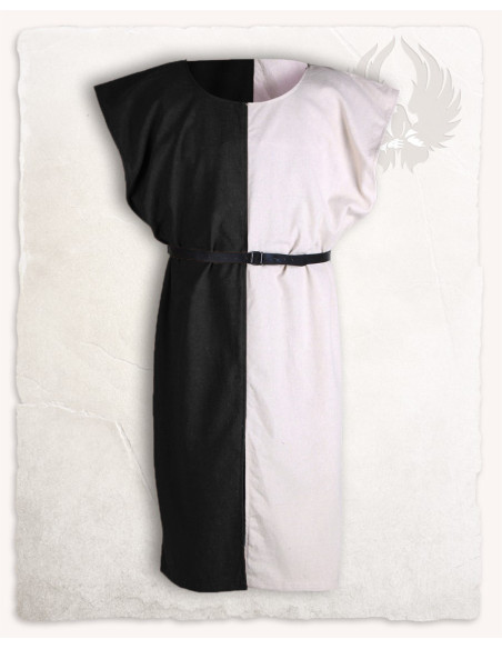 Tabardo bicolor creme preto, modelo...