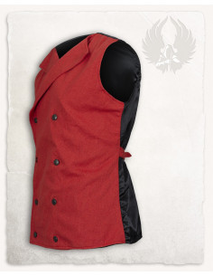 Colete SteamPunk vermelho modelo Hamish 2