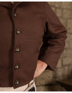 Jaqueta pirata de algodão Peary, marrom 2