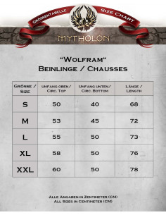 Legging medieval de lã marrom modelo Wolfram 2