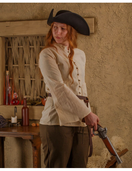 Blusa medieval leve modelo Kassandra,...