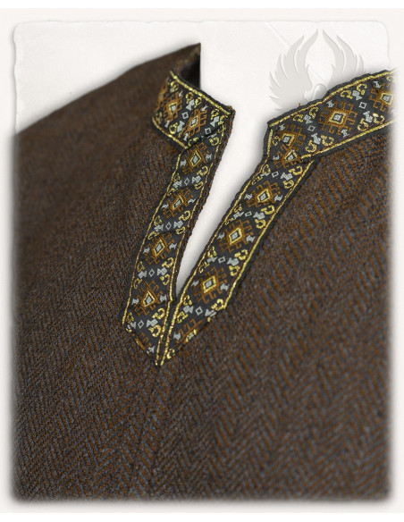 Túnica medieval padrão espinha de...