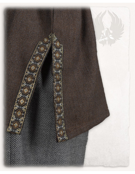 Túnica medieval padrão espinha de...