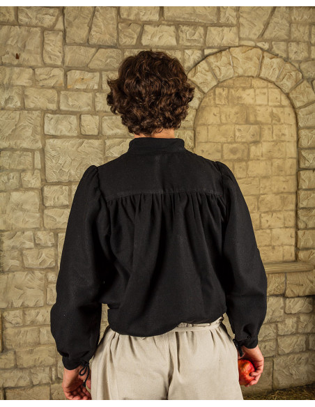 Camisa medieval com laços modelo...