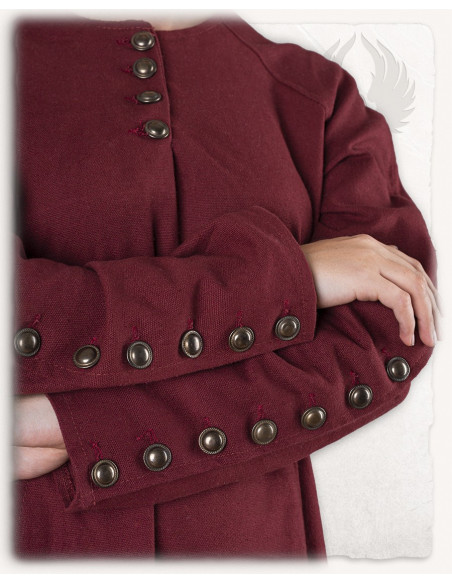 vestido medieval modelo Jovina, bordô