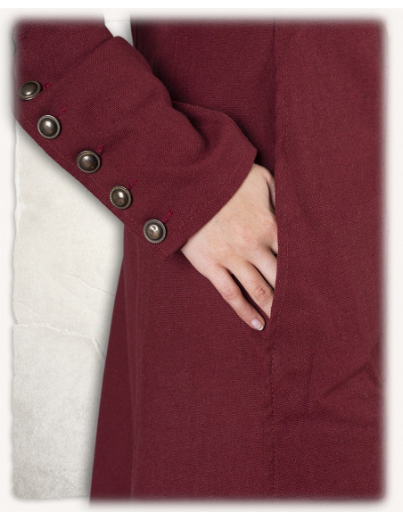 vestido medieval modelo Jovina, bordô