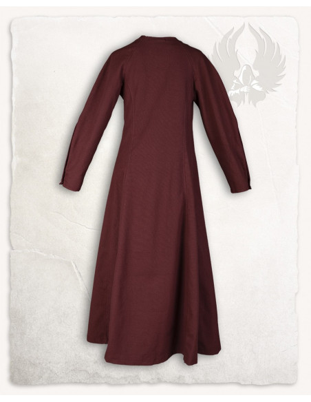 vestido medieval modelo Jovina, bordô
