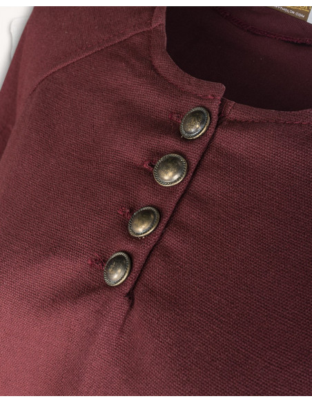 vestido medieval modelo Jovina, bordô