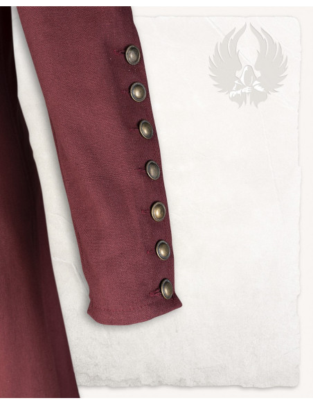 vestido medieval modelo Jovina, bordô