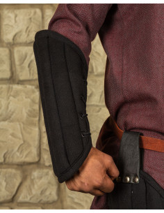 Pulseiras medievais acolchoadas modelo Leopold, pretas 2