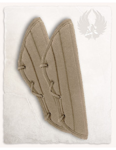 Braçadeiras medievais acolchoadas modelo Leopold, creme