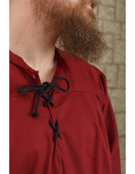 Camisa medieval com laços modelo...
