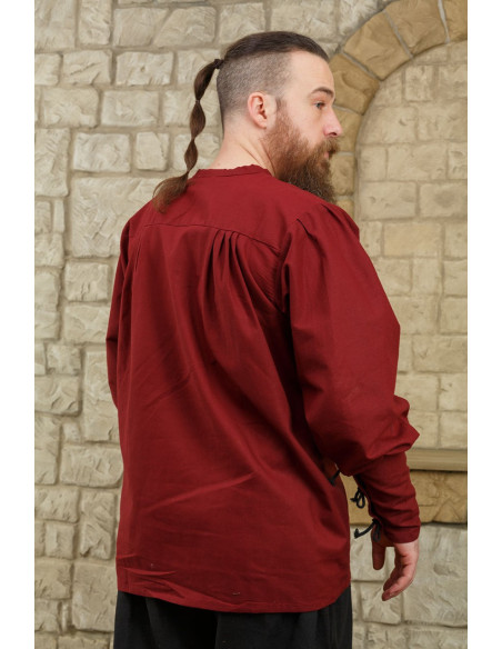 Camisa medieval com laços modelo...
