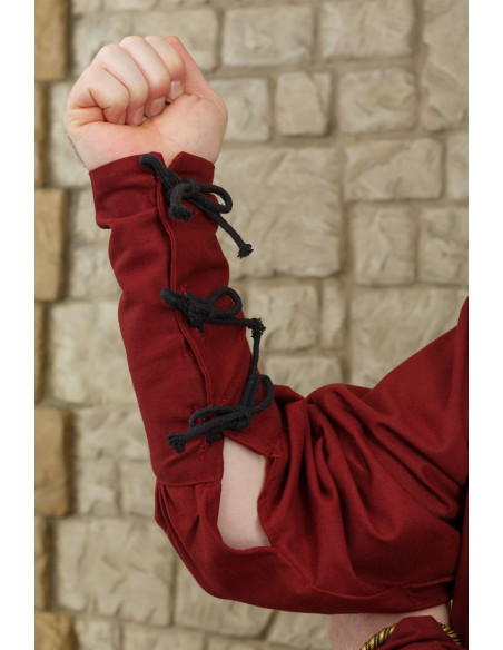 Camisa medieval com laços modelo...