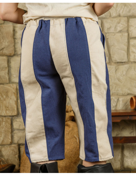 Calça pirata modelo Jack, cor azul creme