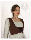 Corpete medieval em algodão marrom modelo Annabelle