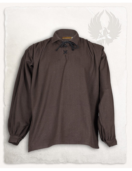 Camisa medieval com laços modelo...
