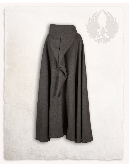 Capa de lã cinza medieval modelo Gora