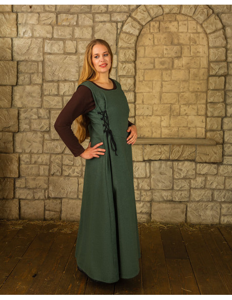 Vestido medieval modelo Uma, cor verde