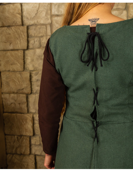 Vestido medieval modelo Uma, cor verde