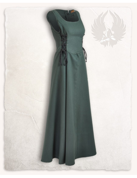 Vestido medieval modelo Uma, cor verde