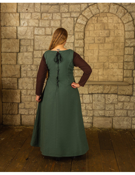 Vestido medieval modelo Uma, cor verde