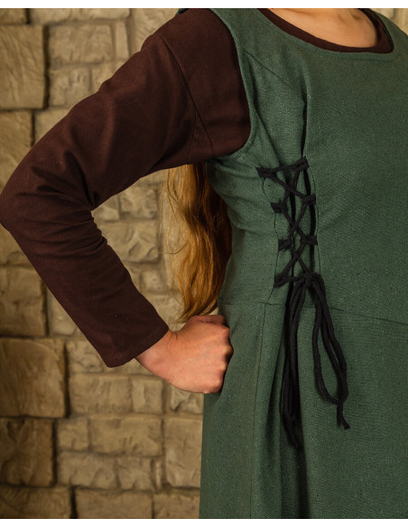 Vestido medieval modelo Uma, cor verde