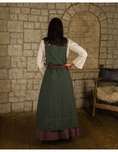 Vestido estilo avental, modelo Lientje, verde 2