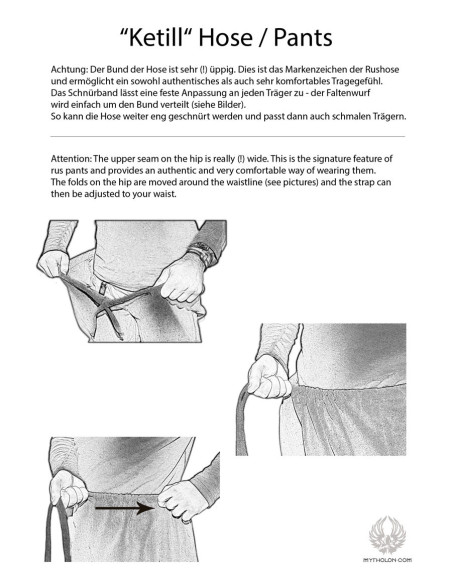 Calça medieval de algodão modelo...