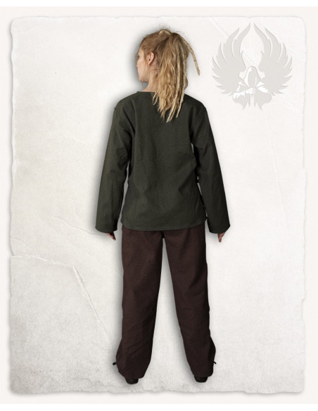 Calça medieval em algodão marrom...