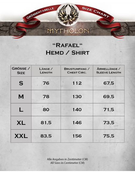 Camisa medieval modelo Rafael,...