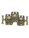 Caneca três caveiras, decorativa (1 unidade)