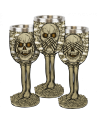 Taça três caveiras decorativas (1 unidade)