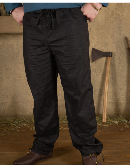 Calça medieval corte reto modelo...
